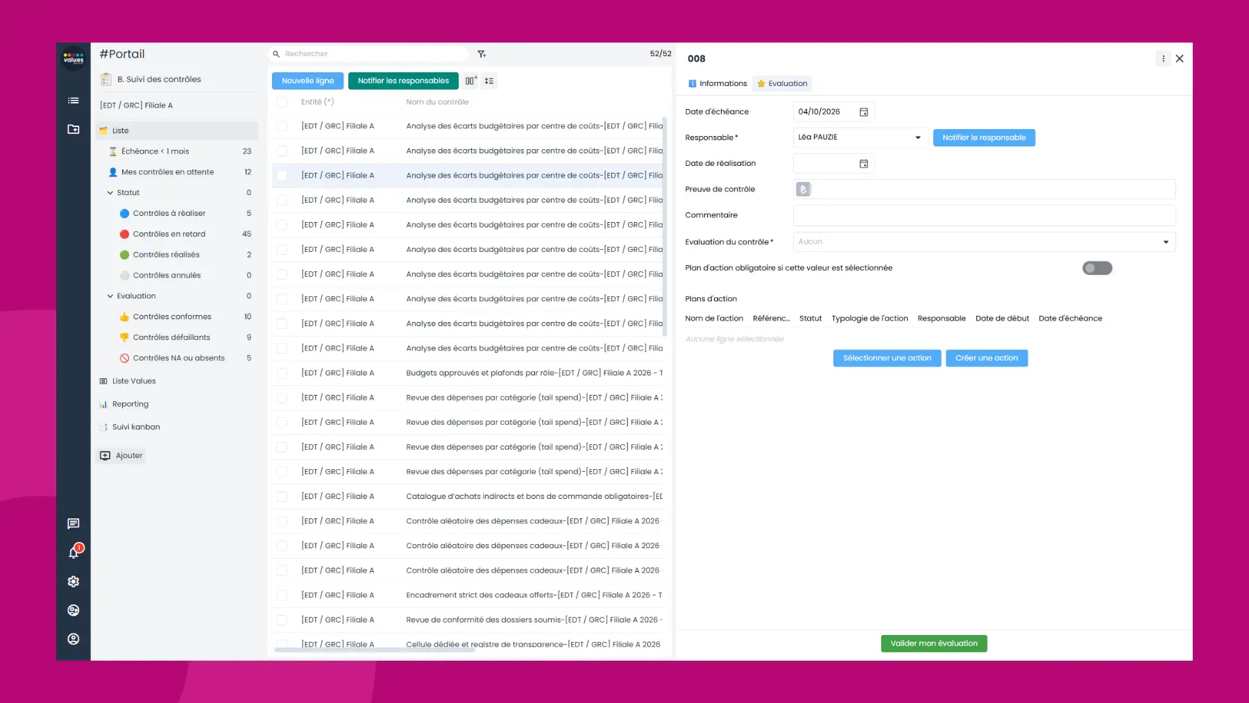 Interface logiciel Sapin 2 - Module procédures comptables - Workflow