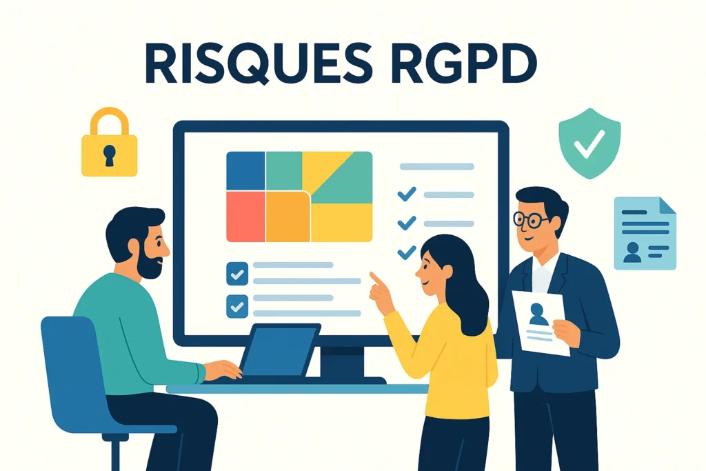 Illustration representing GDPR and personal data risk management.
