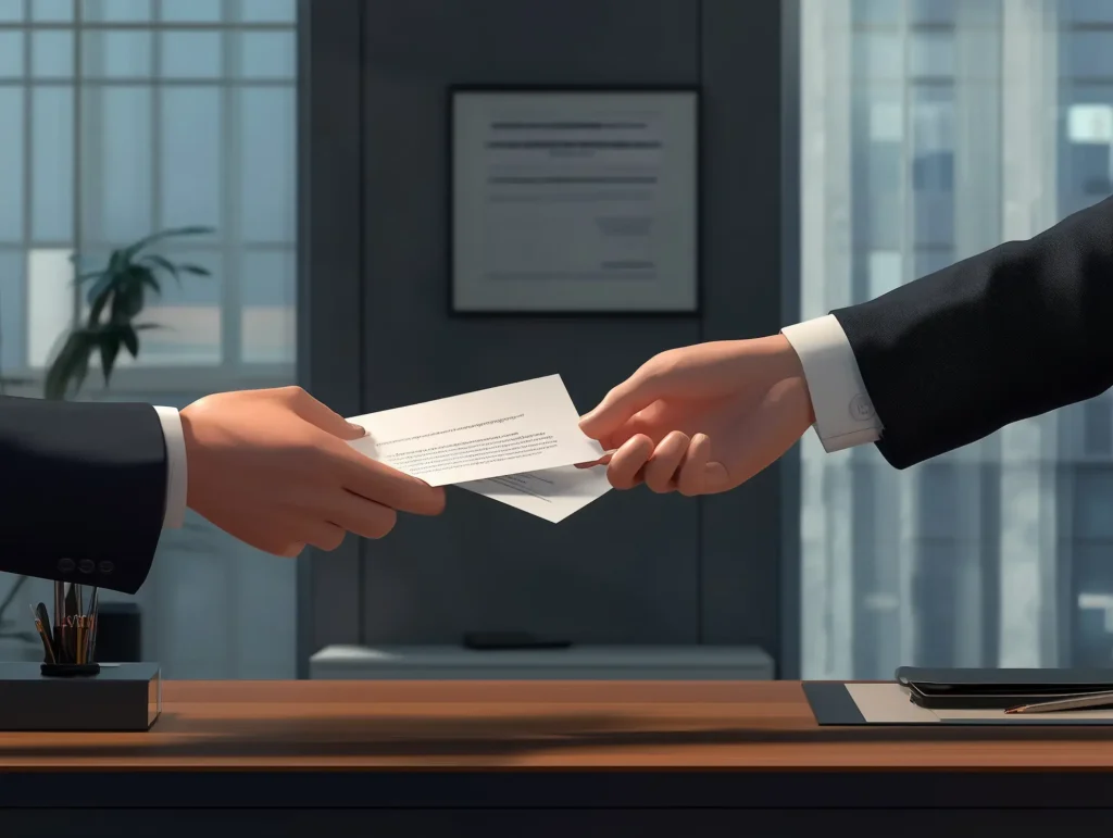 Sapin 2 - Sponsorship and philanthropy represented by two hands exchanging an invitation.