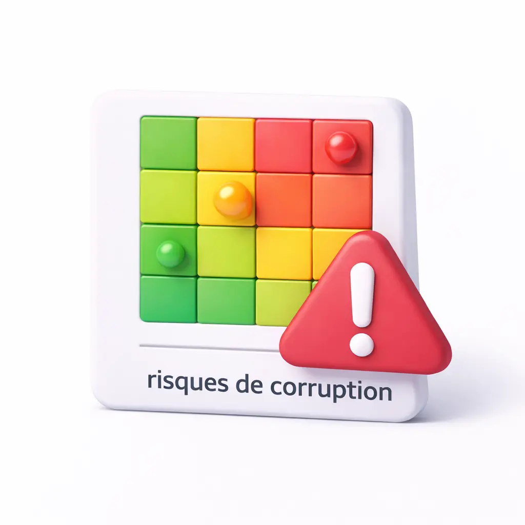 Illustration d'une cartographie des risques de corruption